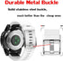 NotoCity Compatible Fenix 5S/6S/7S/8 43mm Watch Band - Quickfit Soft Silicone Replacement Strap (Silver Buckle - 2pcs)...