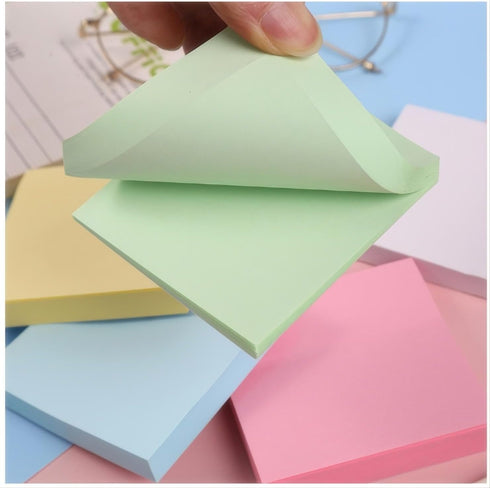 qiqinyang Non-Marking Tearable Office Sticky Notes – 12 Packs of Colorful Self-Adhesive Sticky Notes, 100 Pages Per Pack, Compact 3 * 3 Size – Ide...