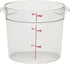 Cambro Food Storage Container - Round Series - 6 QT (Quart) - Commercial Grade for Food Prep (Clear)...