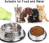 Stainless Steel Cat Bowl, 2 Pack Metal Dog Bowls for Food and Water, Non-Slip Pet Feeding Dish Bowl with Rubber Base for Indoor Cats Small Dogs...