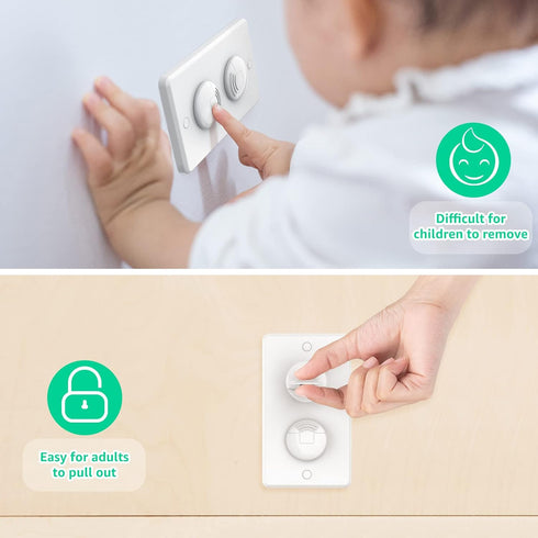 Outlet Covers Baby Proofing with Hidden Handle (32 pack) Child Proof outlet Plug Covers 3-prong Baby Proofing Electrical Outlet Cover Safety Power...