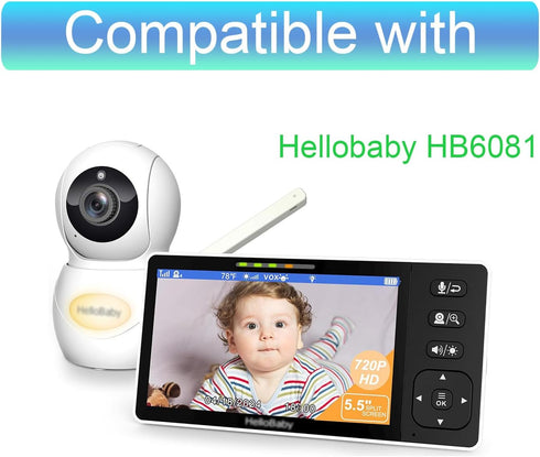 LEFXMOPHY Charger for Hellobaby HB6081 Baby Camera Monitor 5V AC Adapter K05V050120U White Replacement Charging Cable Power Cord...