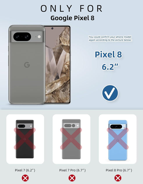 OCASE Compatible with Google Pixel 8 Wallet Case, PU Leather Flip Folio Case with Card Holders RFID Blocking Kickstand [Shockproof TPU Inner Shell...