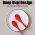 2PCS Asian Soup Spoons, Chinese Japanese Miso Ramen Wonton Dumpling Pho Rice Noodle Soba Soup Spoons, Red and Black Melamine Spoons...