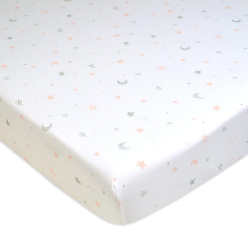 American Baby Company 2 Pack 100% Natural Cotton Fitted Pack and Play Sheets 39" x 27" - Soft & Breathable Pack N Play Sheets for Playard & Mini C...