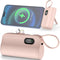 Mini Power Bank Portable Charger with Built-in Lightning&USB-C Connector, Compact Battery Pack Travel Portable Phone Charger Compatible with iPhon...