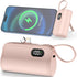 Mini Power Bank Portable Charger with Built-in Lightning&USB-C Connector, Compact Battery Pack Travel Portable Phone Charger Compatible with iPhon...