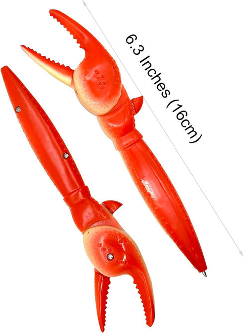 12PCS Novelty Crab Claw Pens Retractable Lobster Pens Fun Ballpoint Pens Crab Leg Pens Unique Pens With Black Ink Pen For School Supplies Birthday...