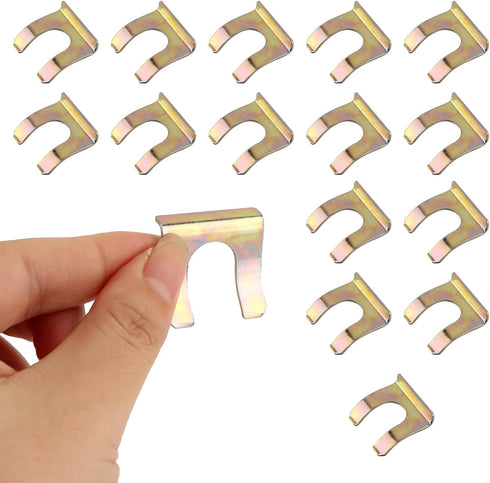 15 Pcs Brake Line Clips Metal Brake Line Retainer, Steel Replacement U Shaped Brake Hose Bracket Brake Hose Retaining Clamp, Replacement Hose Reta...