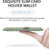 Slim Minimalist Wallet,Genuine Leather Front Pocket Wallets RFID Blocking Credit Card Holder,Card Wallet with Zipper Pocket for Men Women(Green)...