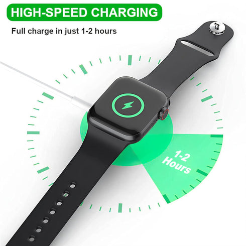 Long Apple Watch Charger Cable - Magnetic Fast Charging Cord Portable Wireless Charge Compatible with iWatch Series Ultra 2/Ultra/9/8/7/6/SE2/SE/5...