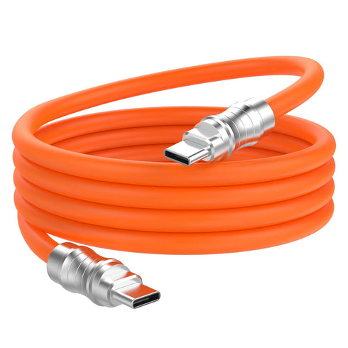 USB C to USB C Silicone Cable 6.6FT, Ultra Flexible & Soft USB Type C 100W Fast Charging Cable, Geek Industrial PD Data Transfer Cable for Phones,...