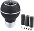 Abfer Manual Shifter Knob Car Leather Gear Head Stick Shift Knobs 5 Speed Fit Most Vehicle Truck, Silver...