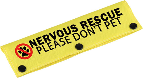 Funny Leash Sleeve Nervous Rescue Please Don't Pet Dog Leash Wrap Sleeve Pet Birthday Gift (Please Don't Pet-YE Sleeve)...