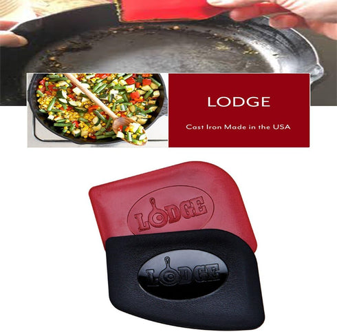 Lodge Polycarbonate Red and Black Pan Scraper, Set of 4...