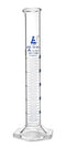 EISCO Graduated Cylinder, 25ml - Class A Tolerance ±0.25ml - Hexagonal Base - Blue Graduations - Borosilicate 3.3 Glass...