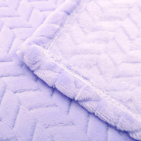 Baby Blanket Flannel, Cozy Throw Blankets for Newborn Infant and Toddler, Super Soft and Warm Receiving Baby Blanket for Crib Stroller (Purple 25 ...