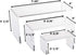 N'ice Packaging® 9 Piece Set - Clear Acrylic Display Risers, Acrylic Clear Riser Set...