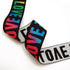 4-Yards 1-1/2" Love Elastic Stretch Ribbon Trim for Stretch Elastic Band, Headband, Hand Band and Waist Belt (Rainbow/Black), TR-11609...