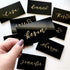 UNIQOOO Black Acrylic Rectangle Place Cards for Wedding, Perfect for Dinner Parties, Table Numbers, Guest Name, Food Signs and Special Event Decor...