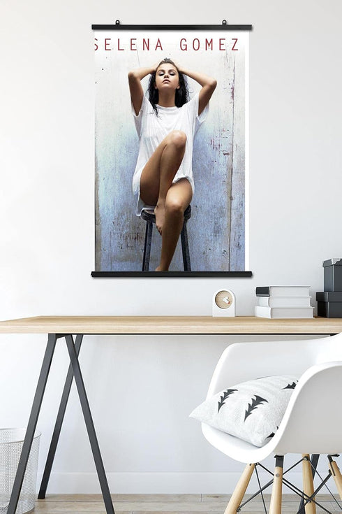 Trends International Selena Gomez - Stool Wall Poster, 34L x 22.4W, Premium Poster & Clip Bundle...