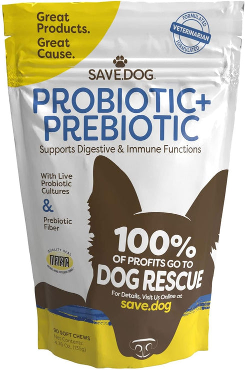 Probiotics for Dogs – Dog Probiotic Chews for Dogs with Clinically-Studied BC30 Probiotic + Prebiotic for Digestive & Immune Health - Dog Suppleme...