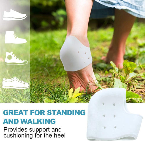 Heel Sleeves, Sumiwish 6PCS Gel Heel Cushion, Heel Support for Plantar Fasciitis, Heel Protector Pads for Bone Spur, Heel Spur Pain Relief and Cra...