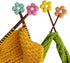5Pcs Colorful Flower Knitting Needle Stoppers- Needle Point Protectors-Silicone Stitch Stoppers -Knitting Accessories and Gadgets -Knitting Gifts...
