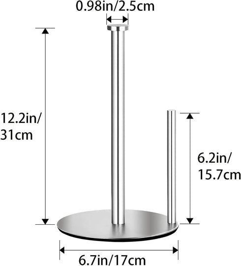 Paper Towel Holder Countertop, OBODING, Stainless Steel Kitchen Paper Towel Holder Stand for Kitchen Organization, Stainless Steel Paper Towel Hol...