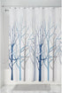 Forest Fabric Shower Curtain for Master, Guest, Kids', College Dorm Bathroom, 72" x 72", Blue and Gray...