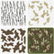 FINGERINSPIRE 3 Pcs Layered Camo Stencils 11.8x11.8 inch Camo Painting Stencil Plastic Camouflage Pattern Stencil Digital Camo Paint Stencils Reus...
