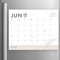 Elegant White & Beige Magnetic Calendar for Fridge April 2024 - September 2025 | Large 13.5x11 Inches 18-Month Fridge Calendar Magnet for Contempo...