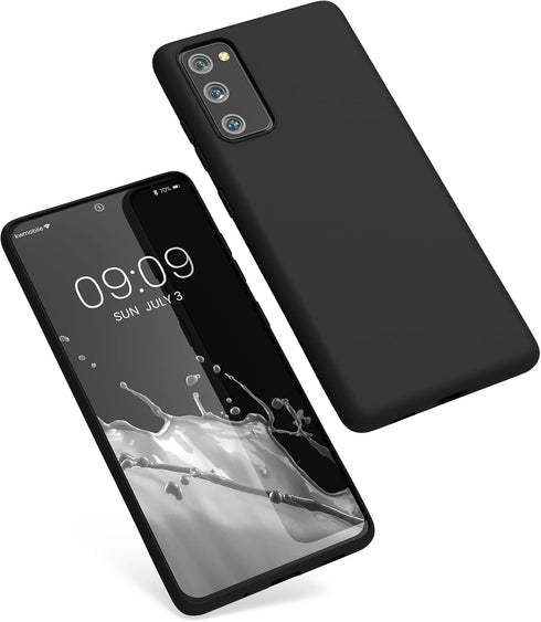 kwmobile Case Compatible with Samsung Galaxy S20 FE Case - Soft Slim Protective TPU Silicone Cover - Black Matte...