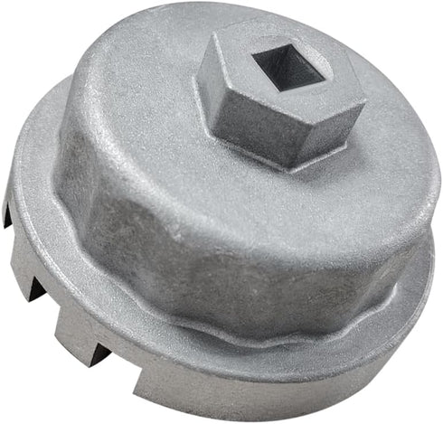 Oil Filter Wrench, 64mm, Heavy Duty, Compatible with Toyota, Camry, Tundra, Lexus, Sienna, RAV4, Highlander, Silver...