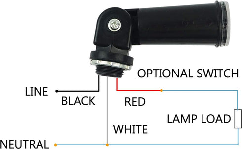 AC 120V Outdoor Sensor Photoelectric Switch, Dusk to Dawn Photocell Switch, Hard-Wired Post Eye Light Control with Photocell Light Sensor and Swiv...