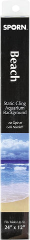 SPORN Aquarium Background, Static Cling, Beach 24" x 12"...