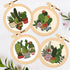 FREEBLOSS 4 Set 3.7'' Small Embroidery Kit with Cactus Patterns and Detailed Instructions, Embroidery Starter Kit for Beginners Cross Stitch Kits ...