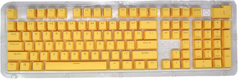 PBT Keycaps, 108 Keys P9 Mechanical Keyboard Key Backlit Key Character Translucent Key DIY Keycaps,for 61/64/87/104/108 Key Mechanical Keyboards(Y...