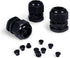Waterproof Multi-Hole Nylon Cable Glands for Electrical Enclosure, 4 Holes, Pack with 3pcs(1", Black)...