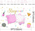 Mocsicka Sleepover Party Backdrop Sleepover Pajamas Pillow Fight Pink Girl Party Decorations Slumber Party Banner Photography Background Cake Tabl...