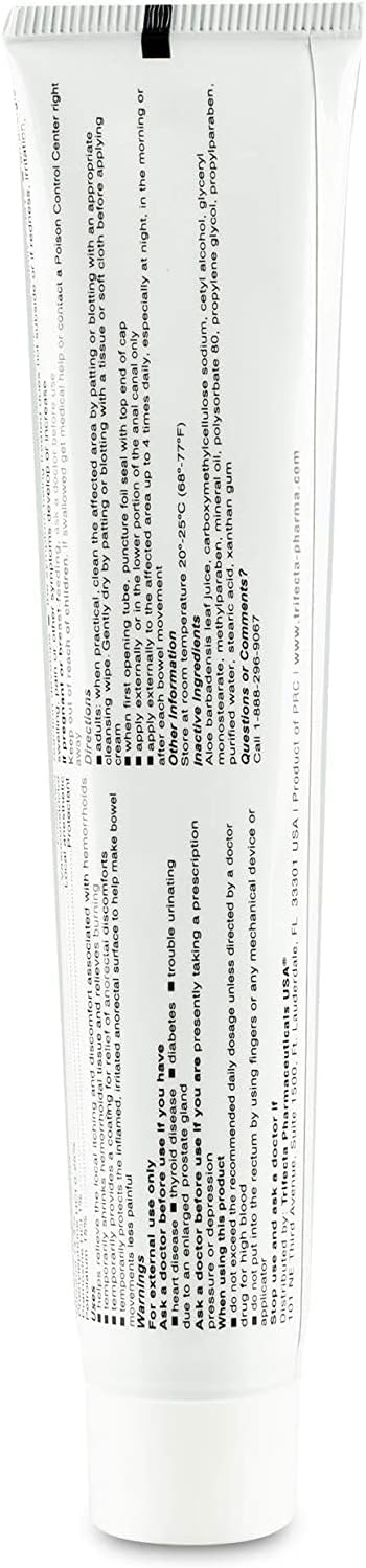 Globe Hemorrhoidal Cream, Phenylephrine HCl, Pramoxine with Aloe, Relief from Burning, Itching and Discomfort of Hemorrhoids, 1.8 Ounces...