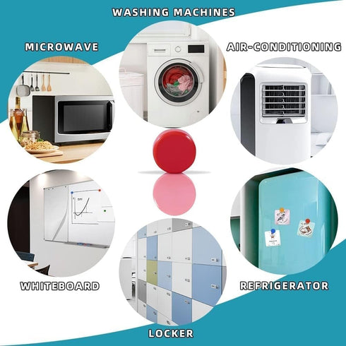 Qualsen Fridge Magnet, 20 Pack Refrigerator Magnets, Heavy Duty Magnet Whiteboard, Locker Magnets, Office Magnets (Black)......