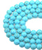 LPBeads 100PCS 8mm Blue Turquoise Gemstone Round Loose Beads for Jewelry Making with Crystal Stretch Cord...