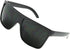 ShadyVEU Oversized Super Dark Lens Square Sunglasses Flat Top Large Black Out Shades for Migraines, Light Sensitivity...
