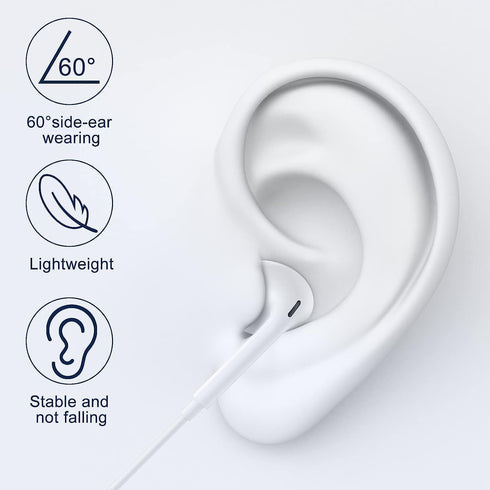 Earbuds for iPhone X/XR/SE/11/12/13/14 Earphones (JH-7A) Pop-up Bluetooth Wired in-Ear Earbuds Lightning Headphones with Mic for iPhone 7/8Plus/X/...