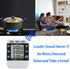 Digital Dual Kitchen Timer for Cooking, 3 Channels Count Down/up Triple Multi Timers for Food, Magnetic Memory-Preset Large-Display Adjustable Ala...