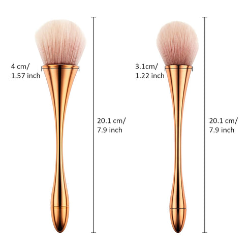 2 Pieces Large Mineral Powder Brush Nail Brushes Kabuki Makeup Brushes Soft Fluffy Foundation Brush Blush Brush for Large Coverage Loose Powder Br...