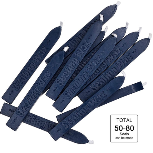 TELOSMA Navy Blue Sealing Wax Candle - Sealing Wax with Wick, Homemade Wax Seals for Wedding or Event Party Invitation,Thanks Giving Card, Christm...