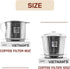 VIXI Vietnamese Coffee Filter: 8 oz, Vietnamese Phin Maker, Asian Coffee Dripper, Perfect Cup of Phin Coffee, Stainless Steel, Gravity Insert, Reu...