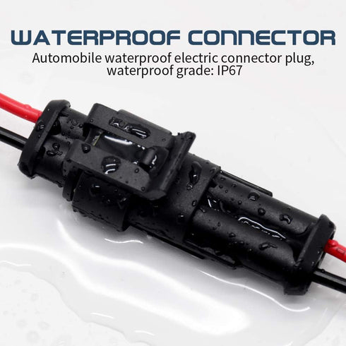 2 Pin Connector Waterproof Connector,Male and Female Way 16 AWG Wire Suitable for car Truck, Boat and Other Wire Connection (5 kit)...